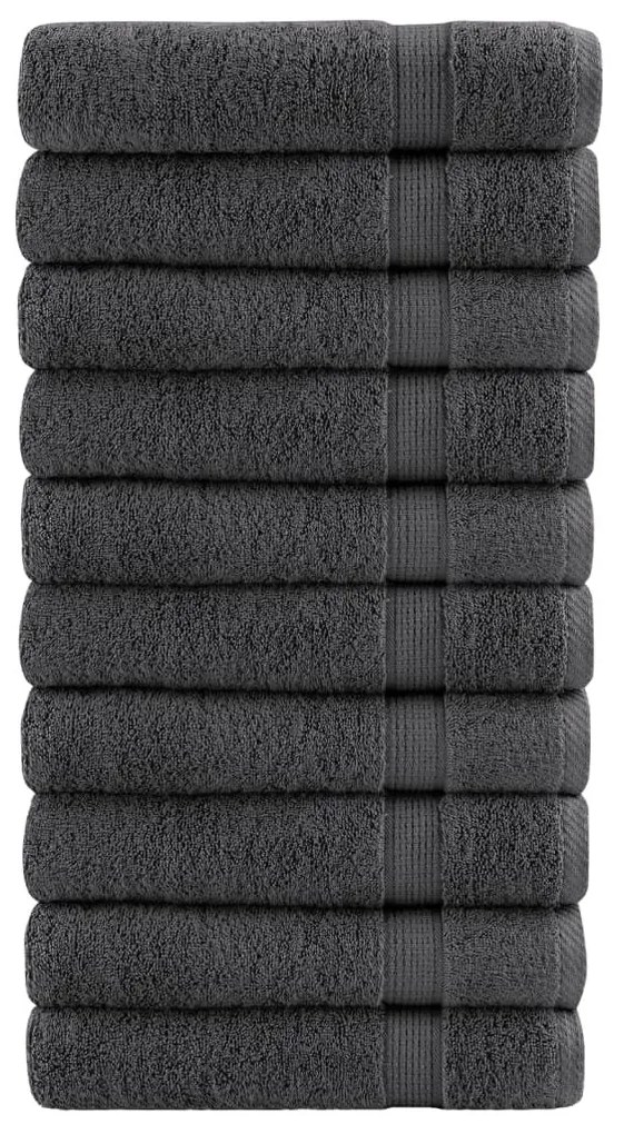Πετσέτες Μπάνιου Premium SOLUND 10 Τεμ Ανθρακί 70x140εκ 600gsm 137162