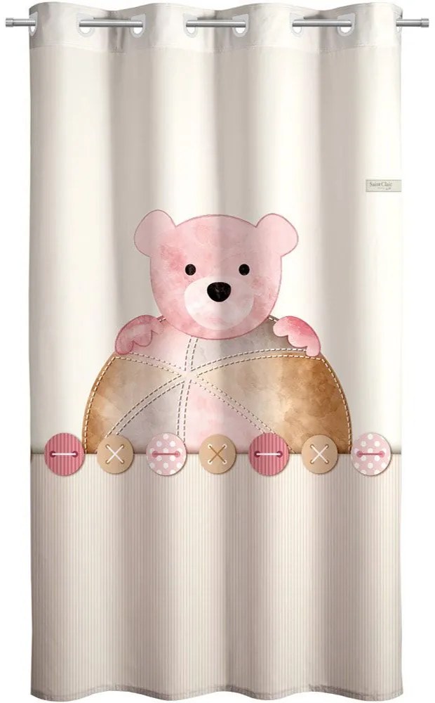 Κουρτίνα Παιδική Soft-Touch Teddy Rose Saint Clair 160x240 cm 160x240cm Πολυέστερ