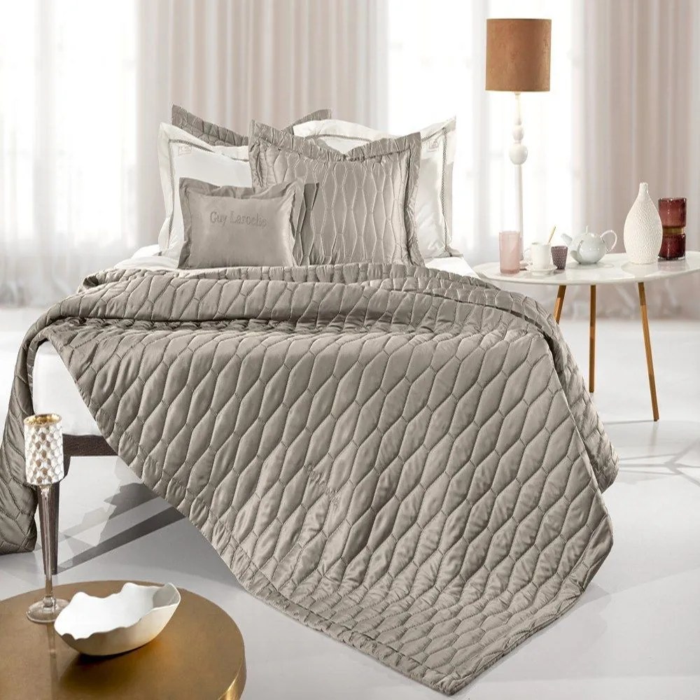 Κουβερλί Art (Σετ 3τμχ) Taupe Guy Laroche Queen Size 240x250cm Microsatin