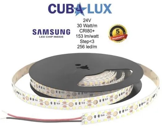 Ταινία LED 30W/m 5M 256LED/M 24V-IC CRI80 3000K 4802lm/m JAZZ 131067 Cubalux 131067