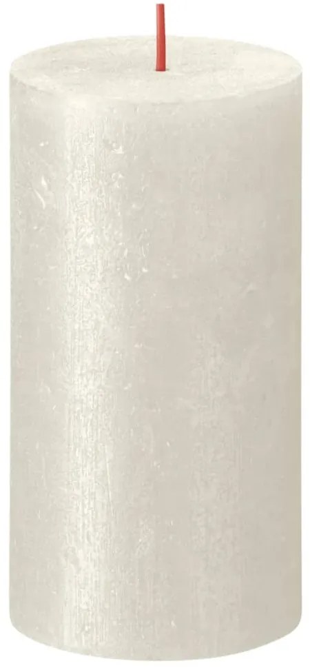 Bolsius Κεριά Κύλινδρος Ρουστίκ Shimmer 4 τεμ. Ιβουάρ 130 x 68 χιλ.