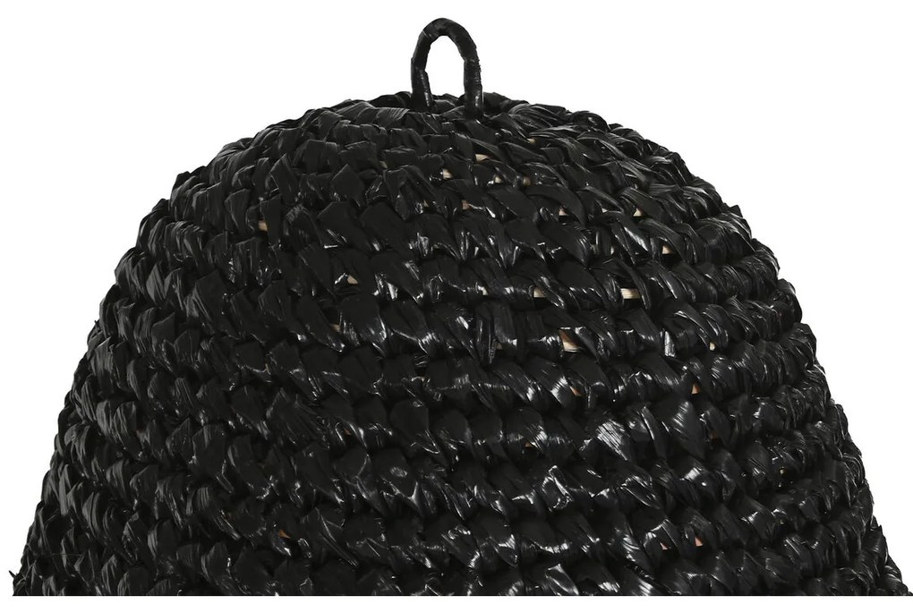 Σκιά Λάμπας Home ESPRIT Μαύρο Κλωστές Rafia 60 x 60 x 80 cm