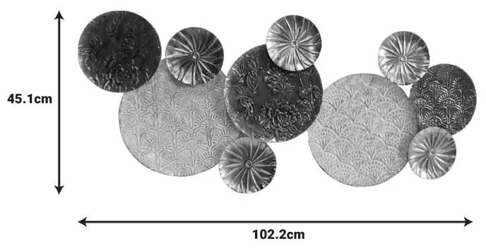 Διακοσμητικό τοίχου Apto Inart μέταλλο πολύχρωμο 102.2x3.2x45.1εκ
