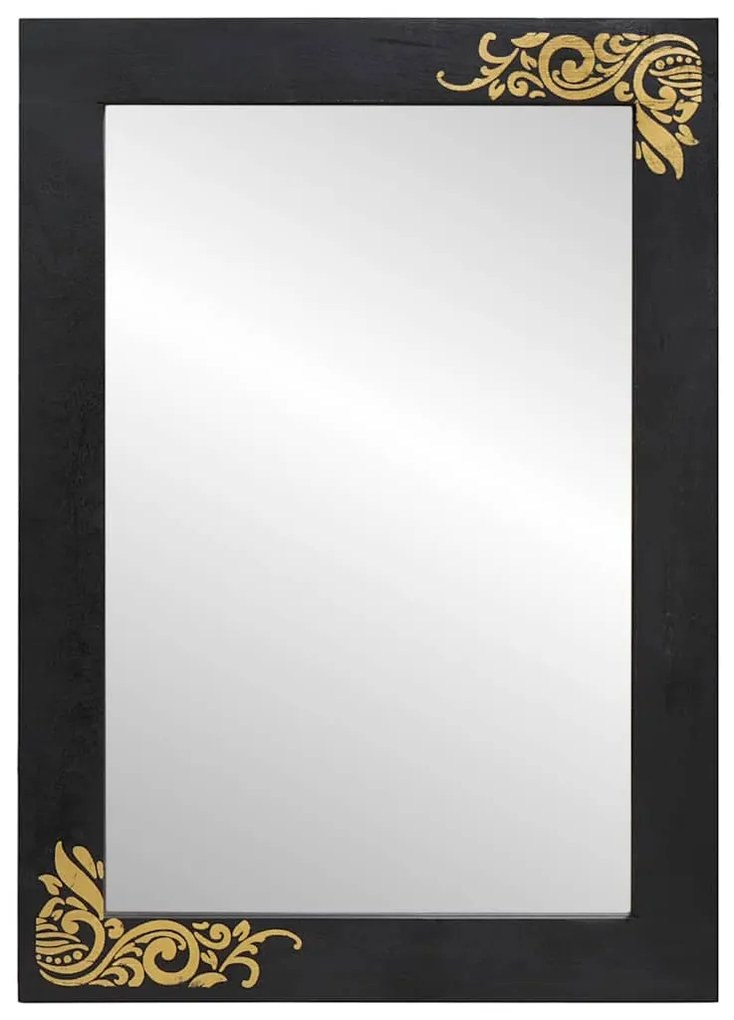 vidaXL Καθρέφτης Μπάνιου με καθρέφτη Μαύρο και Ασημί 70 x 50 x 2,5 εκ.