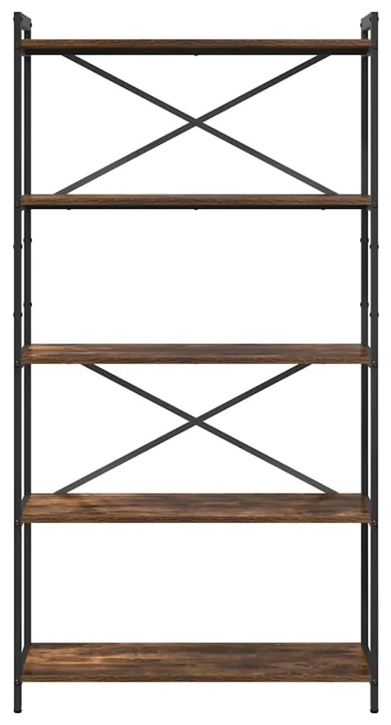 vidaXL Ράφι Βιβλίων Καπνιστό Δρύς 80 x 30 x 155 εκ Επεξεργασμένο ξύλο