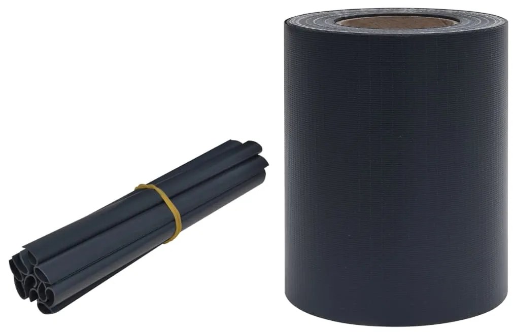 vidaXL Περίφραξη Προστατευτική Σκούρο Γκρι Ματ 35 x 0,19 μ. από PVC