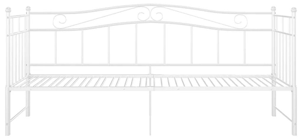 Πλαίσιο για Καναπέ - Κρεβάτι Λευκό 90 x 200 εκ. Μεταλλικό - Λευκό