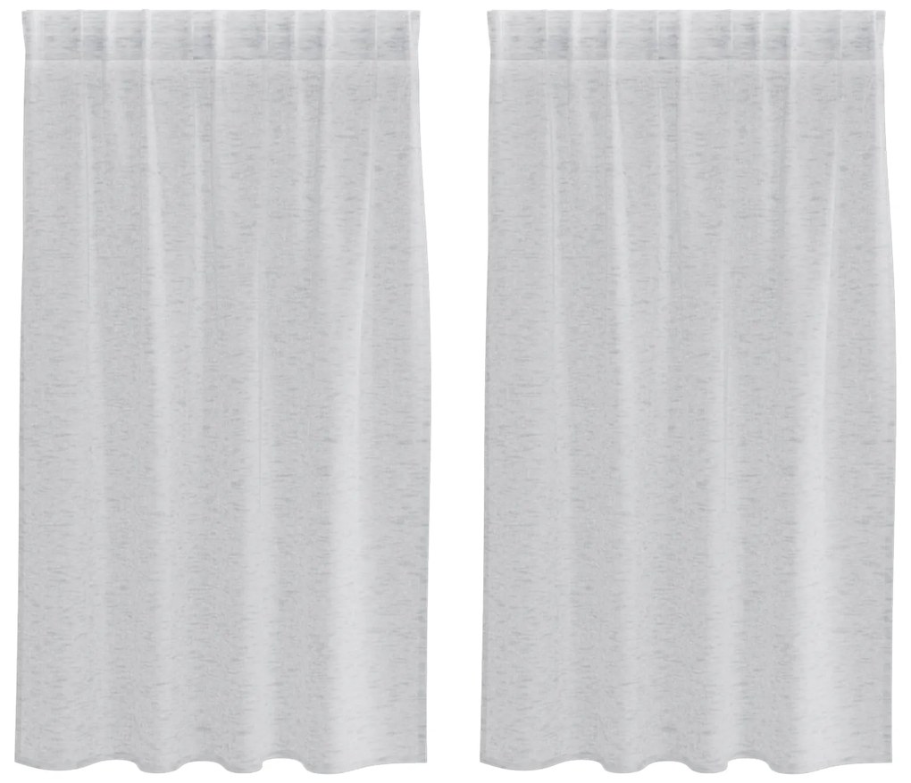 vidaXL Κουρτίνες 2 pcs Ανοιχτό γκρι 140 x 140 εκ. Πολυεστέρας