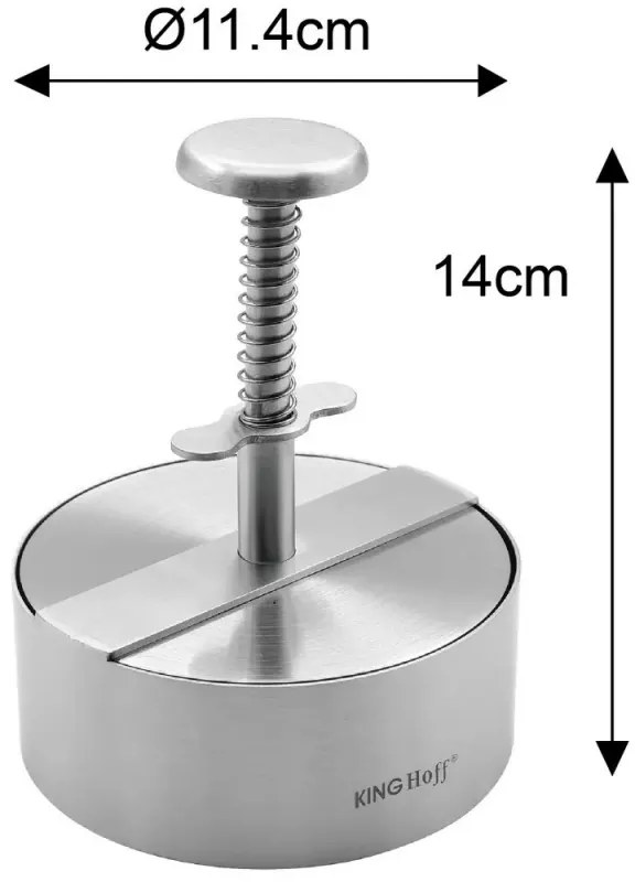 Πρέσα Burger Kinghoff KH 1879, Ανοξείδωτο, Διάμετρος 11,4 cm, Inox