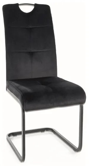 KRZESŁO AXO VELVET CZARNY STELAŻ/CZARNY BLUVEL 19 DIOMMI-80-2657