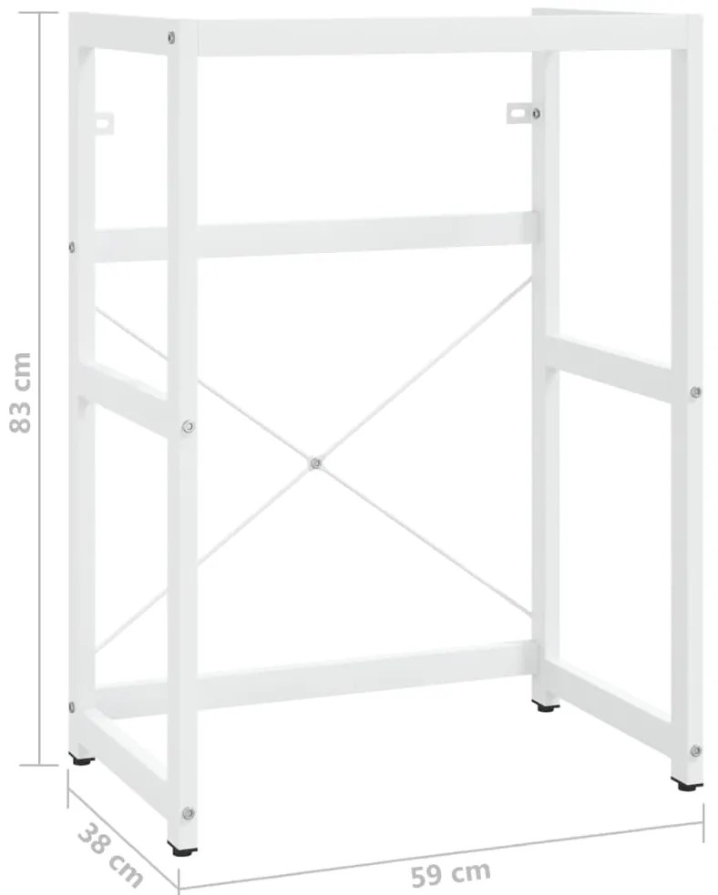 vidaXL Έπιπλο Μπάνιου Λευκό 59 x 38 x 83 εκ. Σιδερένιο