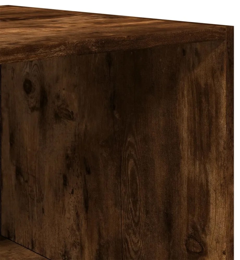 vidaXL Ντουλάπα Χρώμα Καπνιστή Δρυς 50 x 50 x 200 εκ. από Επεξ. Ξύλο