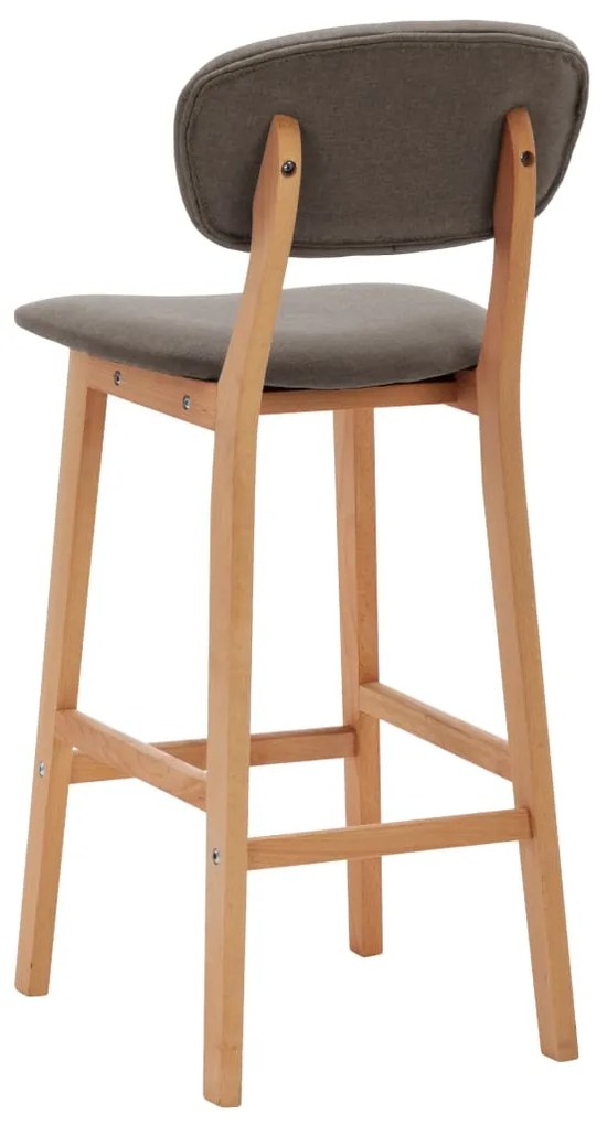 vidaXL Σκαμπό Μπαρ 2 τεμ. Χρώμα Taupe Υφασμάτινα