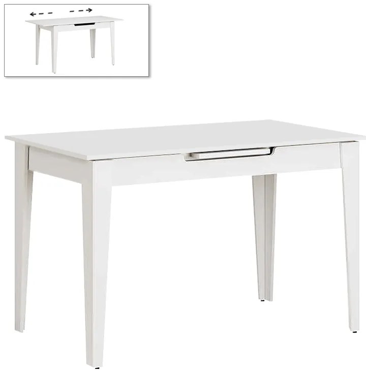 Τραπέζι Trendline Megapap επεκτεινόμενο χρώμα λευκό 120/150x70x75εκ.