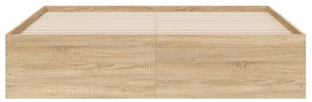 Πλαίσιο Κρεβατιού με συρτάρια Sonoma Δρυς 140x190εκ. Επεξ. Ξύλο - Καφέ