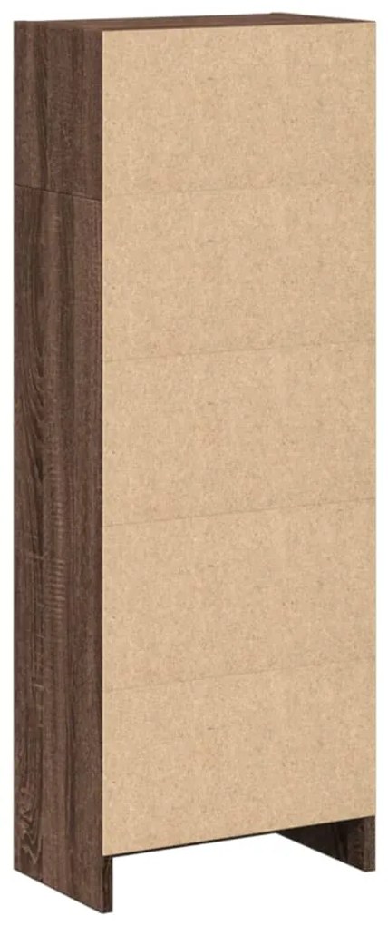 vidaXL Βιβλιοθήκη Καφέ Δρυς 40x24x109 εκ. από Επεξεργασμένο Ξύλο