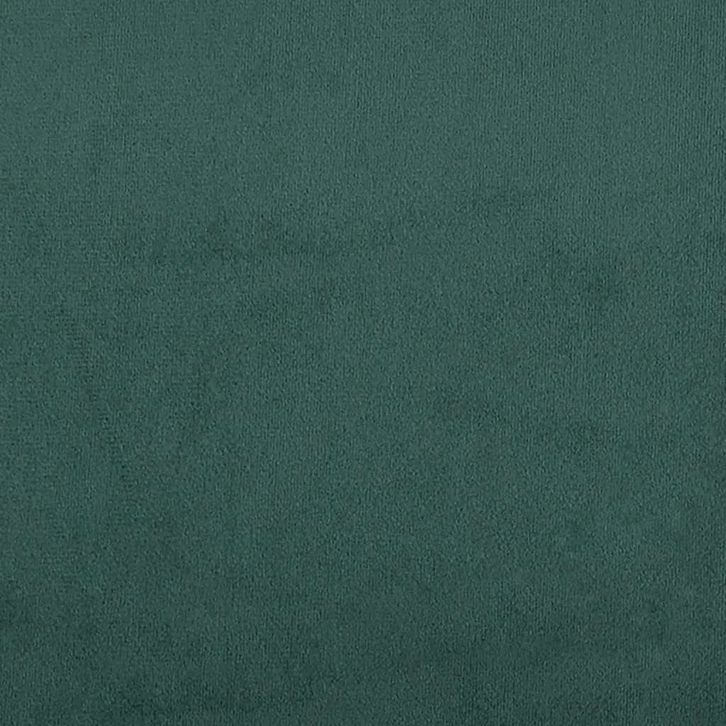 Κρεβάτι Boxspring με Στρώμα Σκούρο Πράσινο 100x210εκ. Βελούδινο - Πράσινο