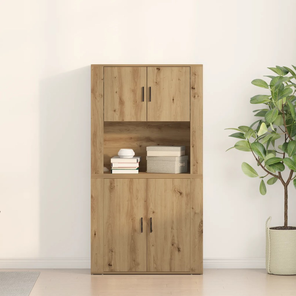 vidaXL Υψηλό ντουλάπι Artisan Oak 80x33x150 εκ. Επεξεργασμένο ξύλο