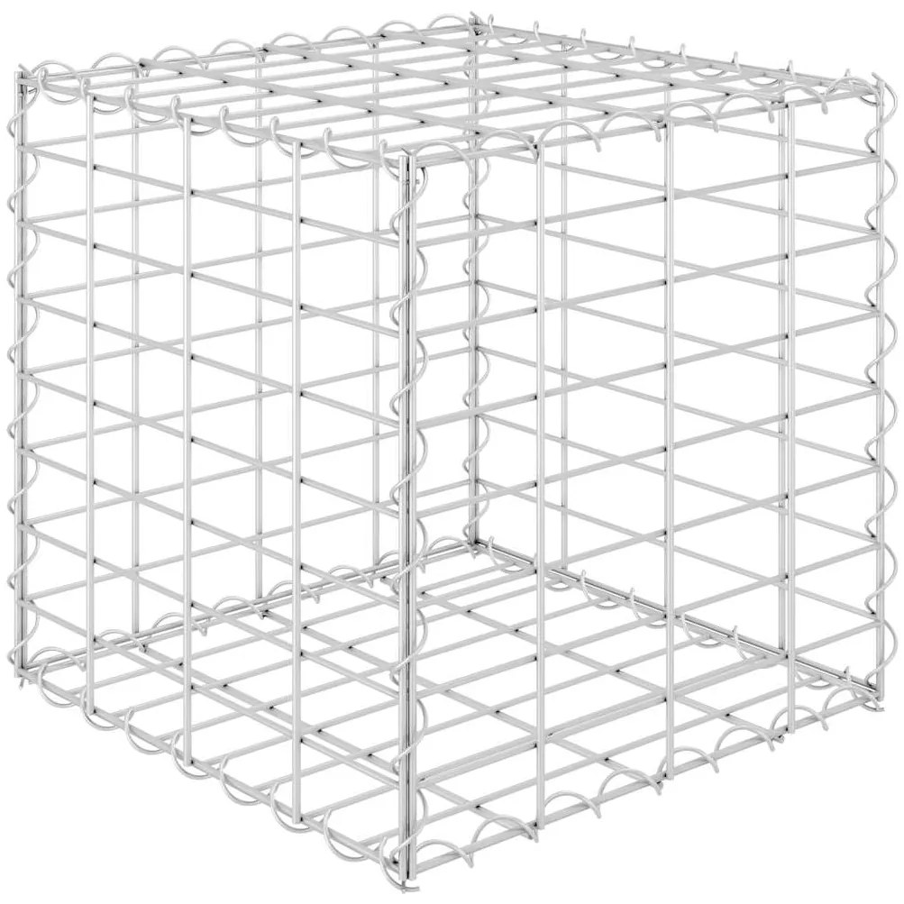 vidaXL Συρματοκιβώτιο Κύβος 40 x 40 x 40 εκ. από Ατσάλινο Σύρμα