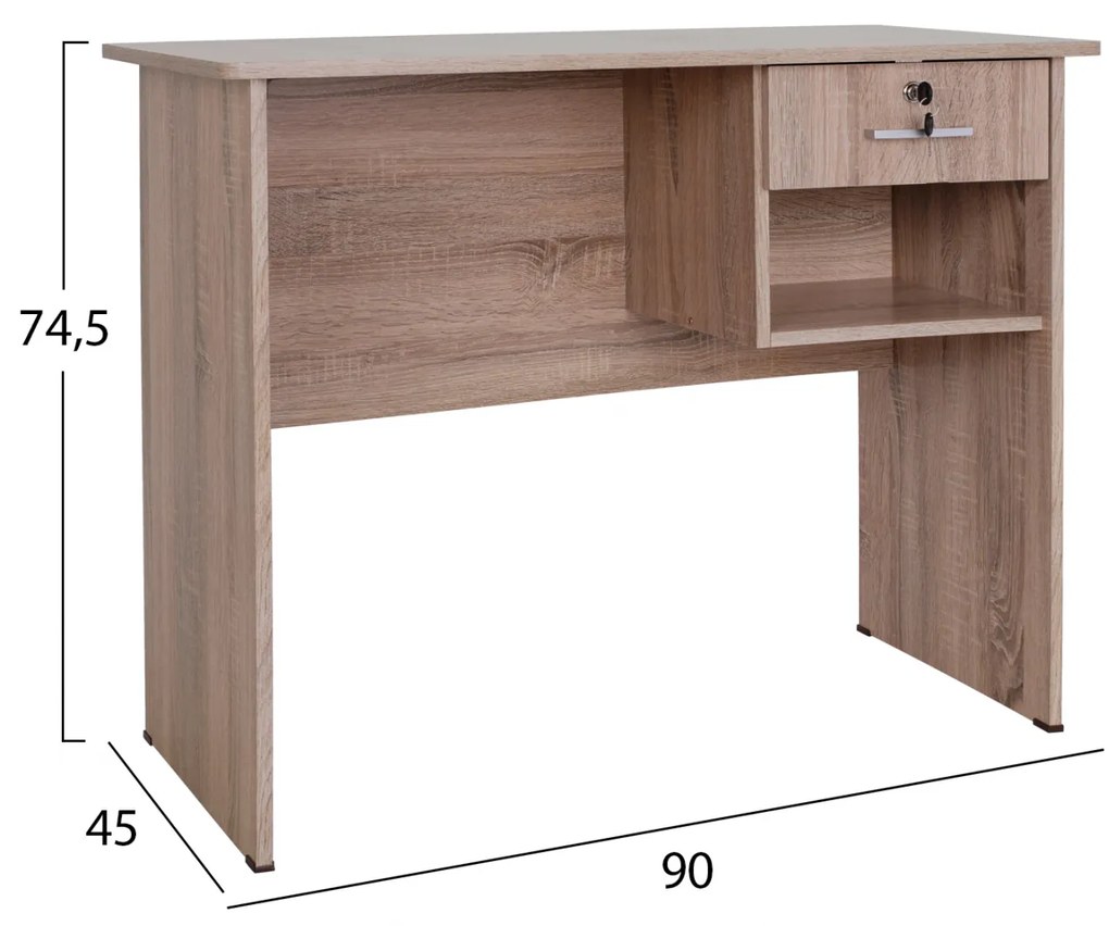 ΓΡΑΦΕΙΟ ΜΕΛΑΜΙΝΗΣ HAYDEN ΜΕ ΣΥΡΤΑΡΙ HM2283.02  SONAMA 90X45X74,5Y