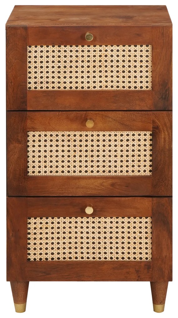 vidaXL Πλαϊνό γραφείο με συρτάρι Καφέ 40 x 33.5 x 75 εκ