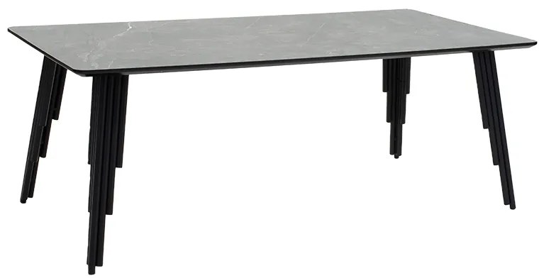 Τραπέζι σαλονιού Lifo pakoworld MDF ανθρακί cement-μαύρο 120x60x45εκ