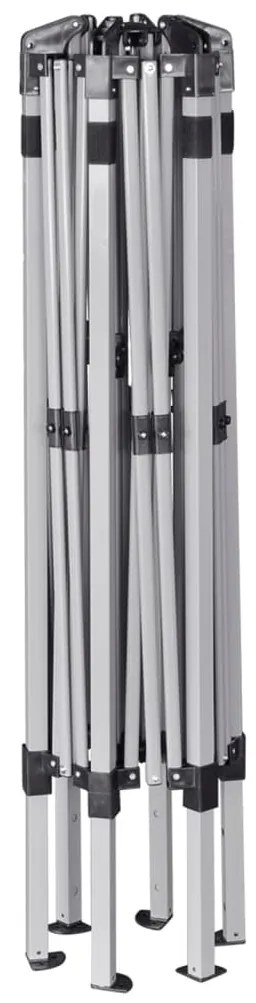 vidaXL Εξαγων. Τέντα με Πλαϊνά Τοιχώματα 3,6x3,1 μ. Γκρι/Μπεζ 220γρ/μ²