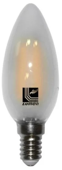 Λάμπα COG LED 4W Ε14 ντιμαριζόμενη κερί ματ LUMEN-13-14034009 13-14034009
