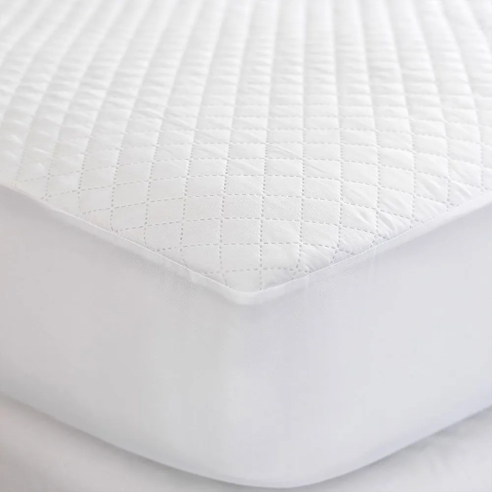 Κάλυμμα Στρώματος Comfort Quilted White Palamaiki Μονό 90x235cm 100% Βαμβάκι