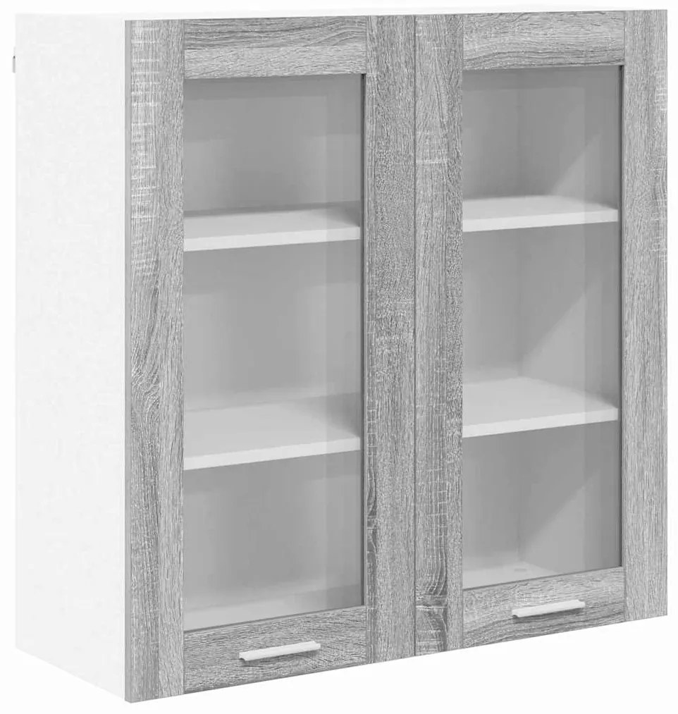 vidaXL Κρεμαστό ντουλάπι με πόρτα Riga Γκρίζο Σονομα 80 x 31 x 80 εκ.