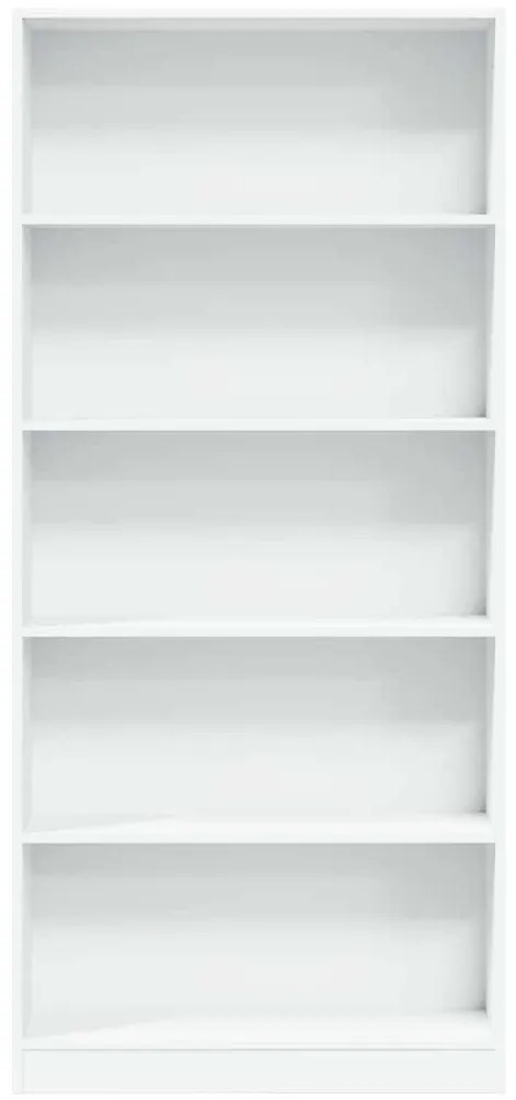 vidaXL Βιβλιοθήκη Λευκή 80x24x176 εκ. από Επεξεργασμένο Ξύλο