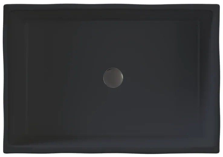 Sanitec Castello 202 Νιπτήρας Συνθετικός Επικαθήμενος 52x39x13cm Anthracit