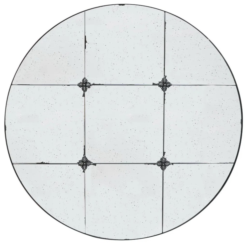 Artekko Mirror Αντικέ Μαύρος Μεταλλικός Καθρέφτης Τοίχου (91x91x3.7)cm Artekko 82275-DS