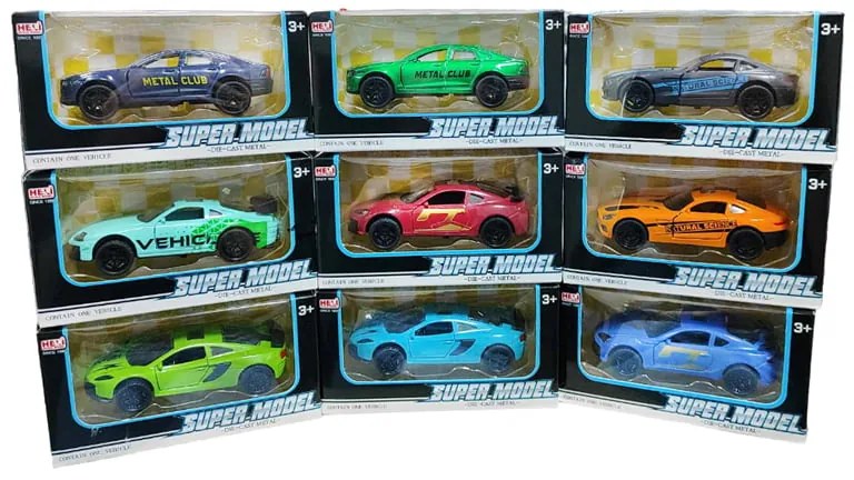 Heli Αυτοκινητάκια σε Διάφορα Χρώματα 3+ - Super Model Die Cast Metal Toy Car