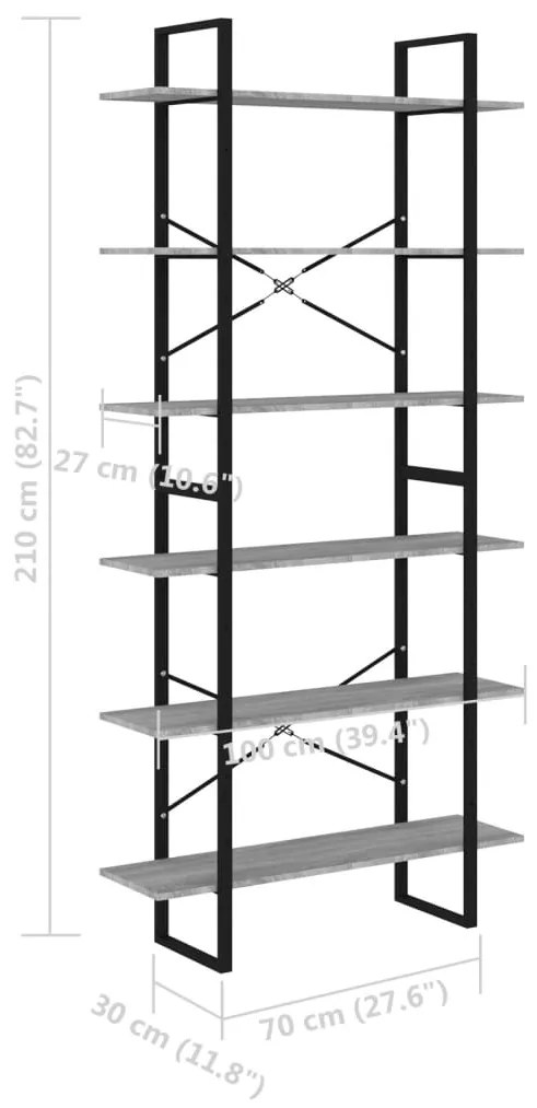 ΡΑΦΙΕΡΑ ΓΚΡΙ SONOMA 100 X 30 X 210 ΕΚ. ΑΠΟ ΕΠΕΞΕΡΓΑΣΜΕΝΟ ΞΥΛΟ 821325