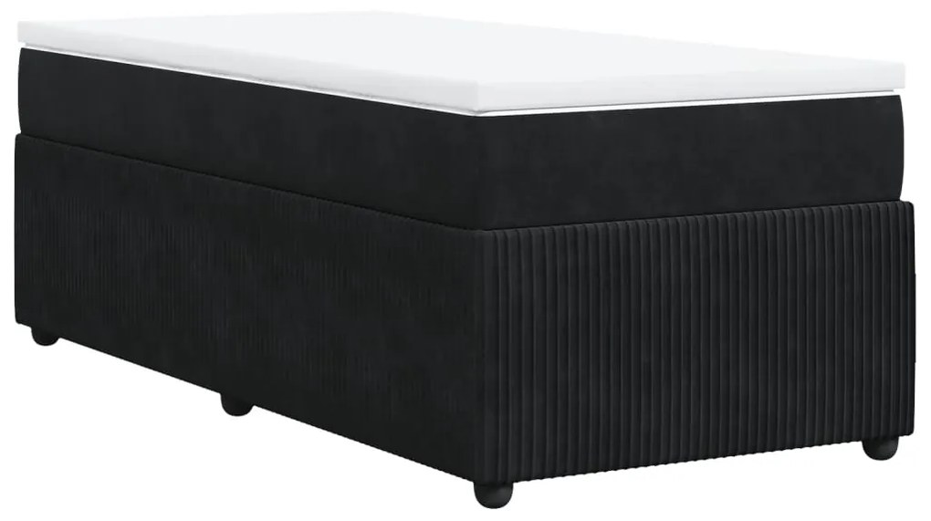 ΚΡΕΒΑΤΙ BOXSPRING ΜΕ ΣΤΡΩΜΑ ΜΑΥΡΟ 80 X 200 ΕΚ. ΒΕΛΟΥΔΙΝΟ 3285604