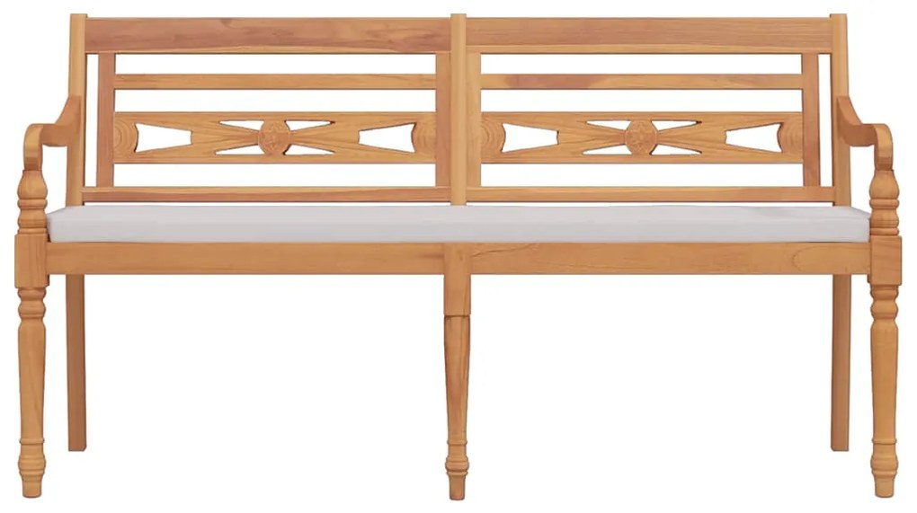 vidaXL Παγκάκι Batavia 150 εκ. από Μασίφ Ξύλο Teak με Μαξιλάρι