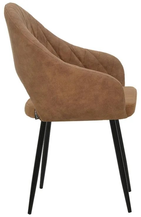 Καρέκλα - Πολυθρόνα Macie ύφασμα καφέ antique-μαύρο 58x50x85εκ 58x50x85 εκ.