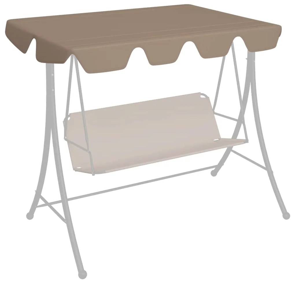 vidaXL Πανί Ανταλλακτικό για Κούνια Κήπου Taupe 150/130 x 70/105 εκ.