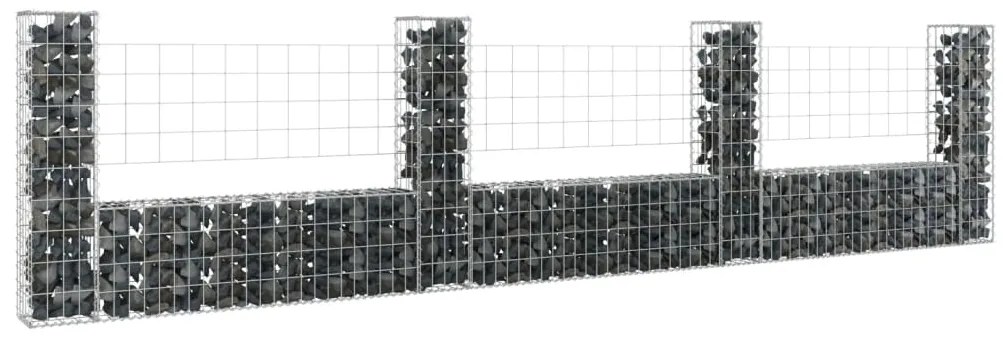 vidaXL Συρματοκιβώτια Στύλοι σε U Σχήμα 4 τεμ. 380x20x100 εκ Σιδερένια