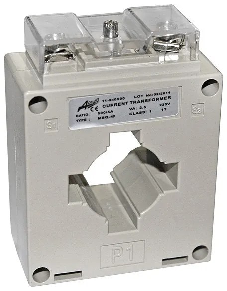 Adeleq Μετασχηματιστής Εντάσεως MSQ-40 Μπάρας Φ40 220V 500/5A 11-940500