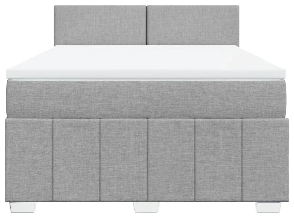 vidaXL Κρεβάτι Boxspring με Στρώμα Αν. Πράσινο 160x200εκ Υφασμάτινο