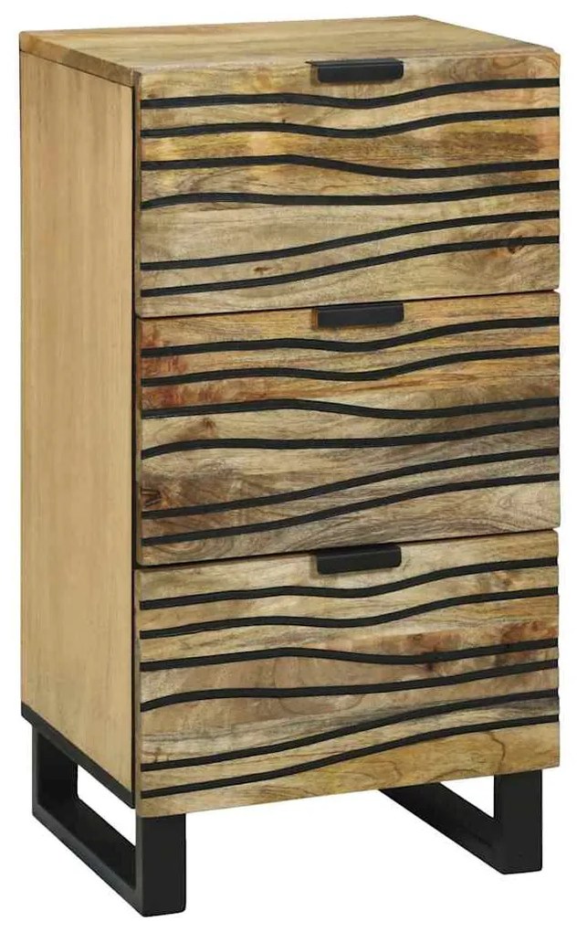 vidaXL Συρτάρι με συρτάρι Καφέ 40 x 33 x 75 εκ. Μασίφ ξύλο μάνγκο