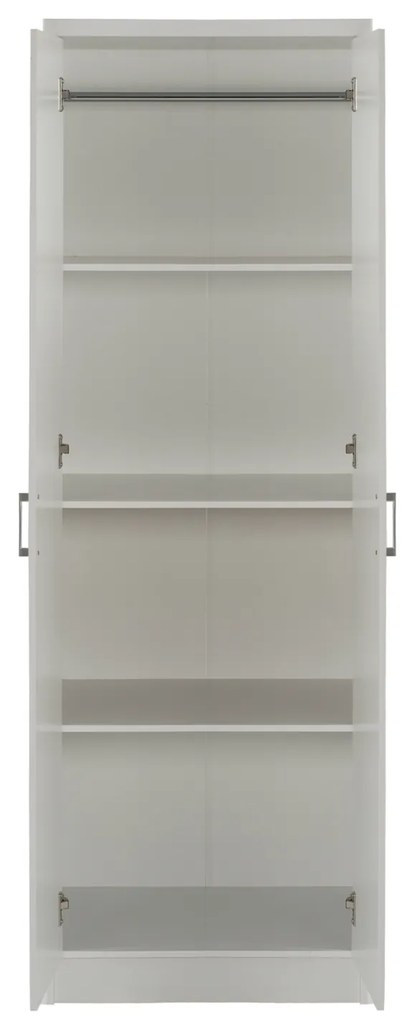 Ντουλάπα ρούχων δίφυλλη REAL χρώμα λευκό 60x42x180