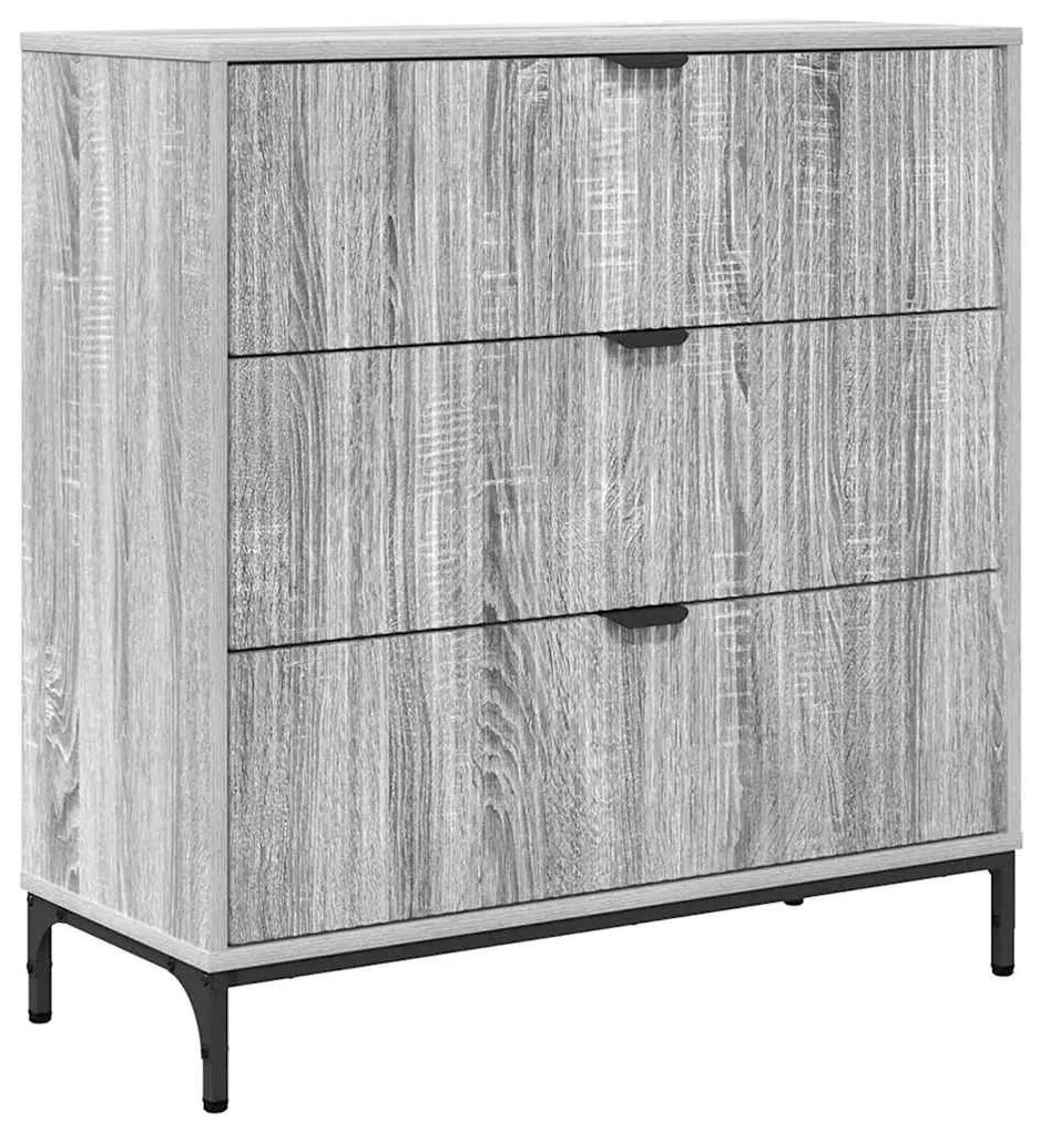 vidaXL Πλαϊνό γραφείο Γκρι sonoma 79.5 x 33 x 82 εκ Επεξεργασμένο ξύλο