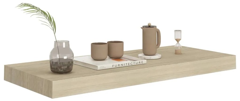 vidaXL Ράφια Τοίχου 4 τεμ. Χρώμα Δρυός 60x23,5x3,8 εκ. MDF