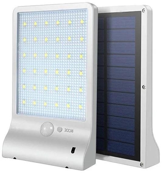 Ηλιακό Φωτιστικό Τοίχου Αισθητήρα PIR 4W 6000K ABS Λευκό 6597 Spotlight-6597-Λευκό 6597