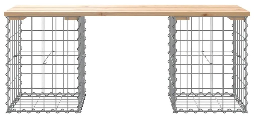 vidaXL Παγκάκι Κήπου Συρματοκιβώτιο 103x31x42εκ. από Μασίφ Ξύλο Πεύκου