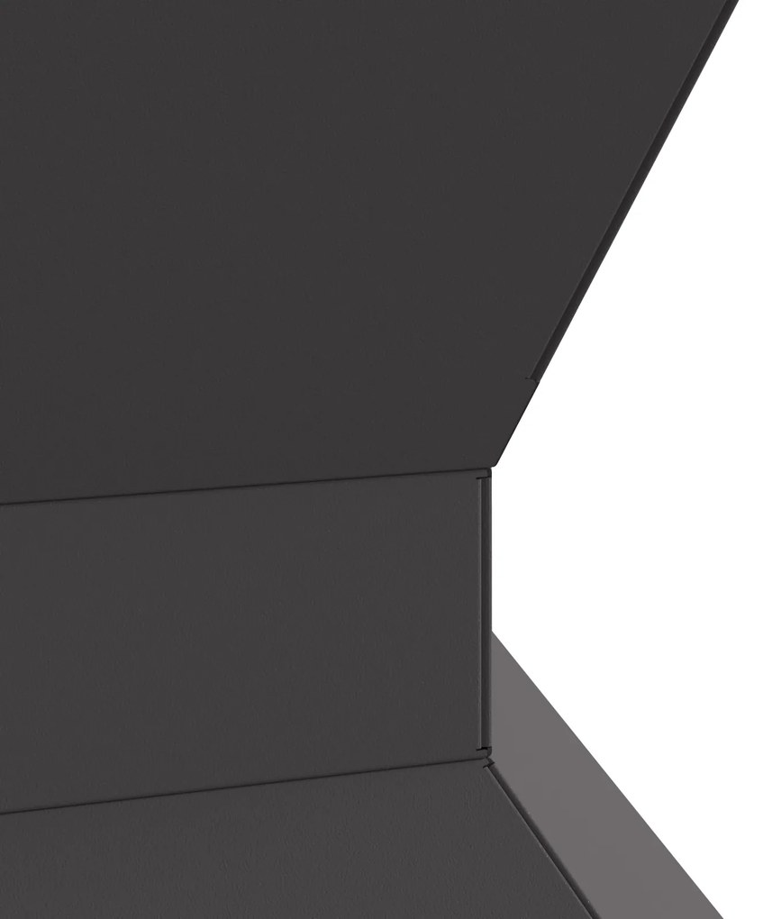 vidaXL Σκηνίδιο Φωτιάς Εξαγώνιο Μαύρο 50x50x40 εκ Ατσάλι