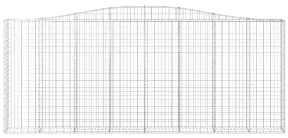 vidaXL Συρματοκιβώτια Τοξωτά 2 τεμ. 400x30x160/180 εκ. Γαλβαν. Ατσάλι